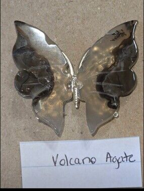 Volcano Agate Butterfly Clip-Brooch-Hair Accessory-Decor-Carving